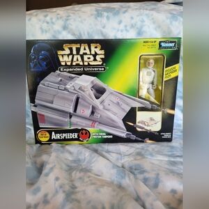 Vintage 1997 Star Wars Expanded Universe Airspeeder Toy With Airspeeder Pilot